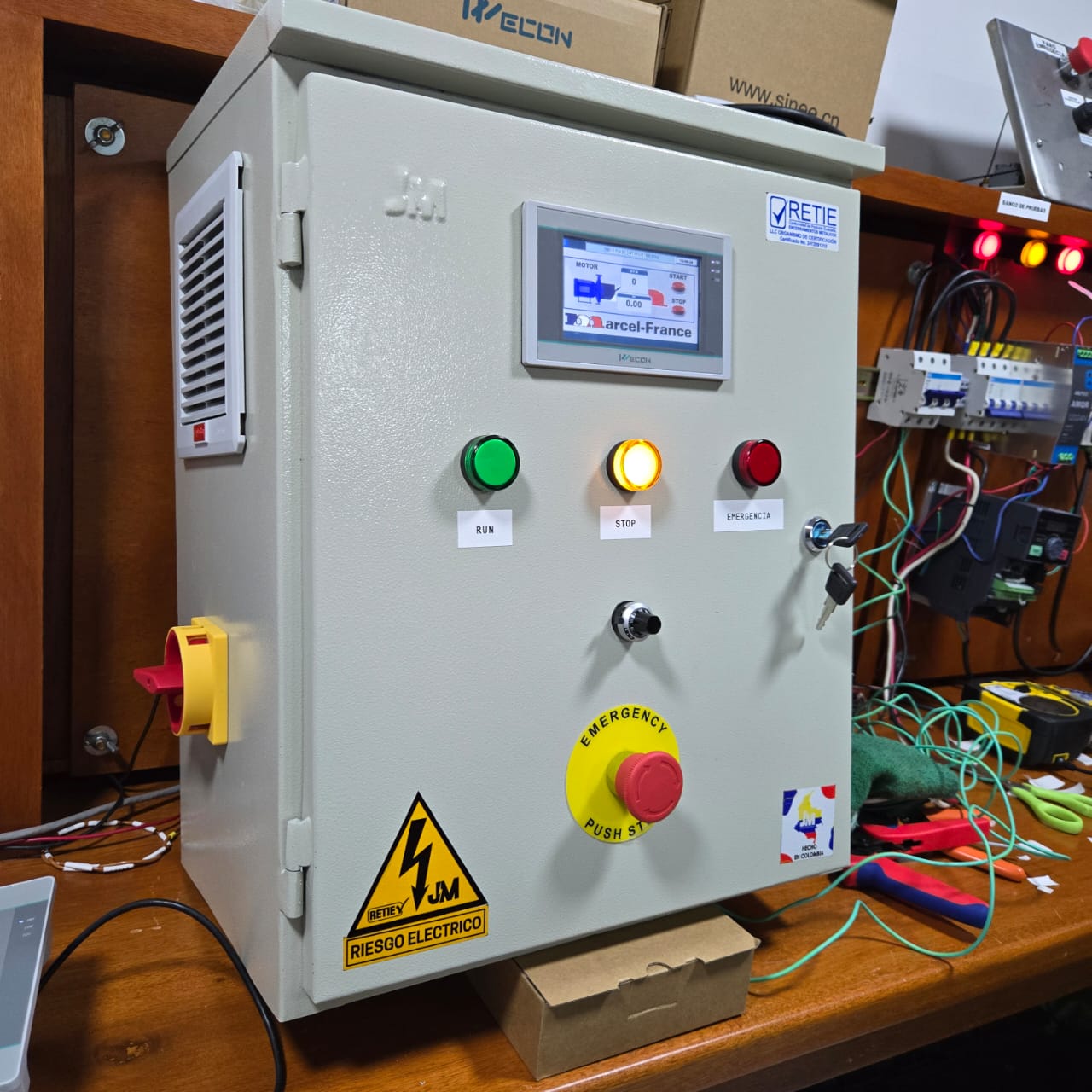 Soft starter control panel